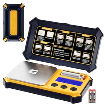 GRAM PRES Digital Pocket Gram Scale 300g x 0.01g Accuracy, Small High Precision Portable Scale Digital Weight Grams and Oz for Jewelry,Diamond,Arrows, Powders and Medicine,with 50g Cal Weights