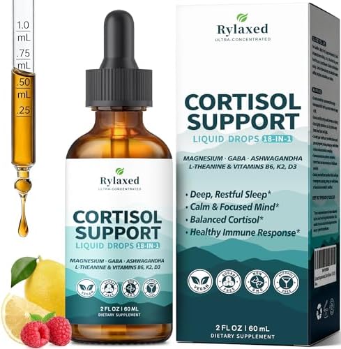 Cortisol Supplements for Women & Men, 18 in 1 Stress & Mood Suppo...