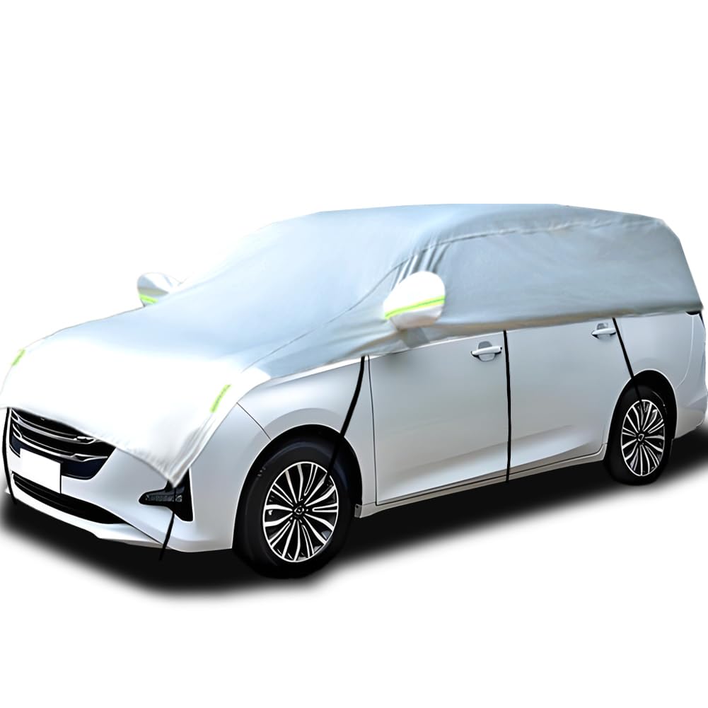 Guuffe Half Car Cover Car Cover for Sunshade Half Car Body Cover Snow Cover Waterproof Universal 210D with