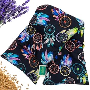 Saco Semillas Microondas – 47x15cm Semillas y Lavanda, 100% Algodón – Saco de Semillas para Microondas – Bolsa térmica Calor y Frío – Saco térmico semillas microondas -Cojín Cervical Grande – Saquito