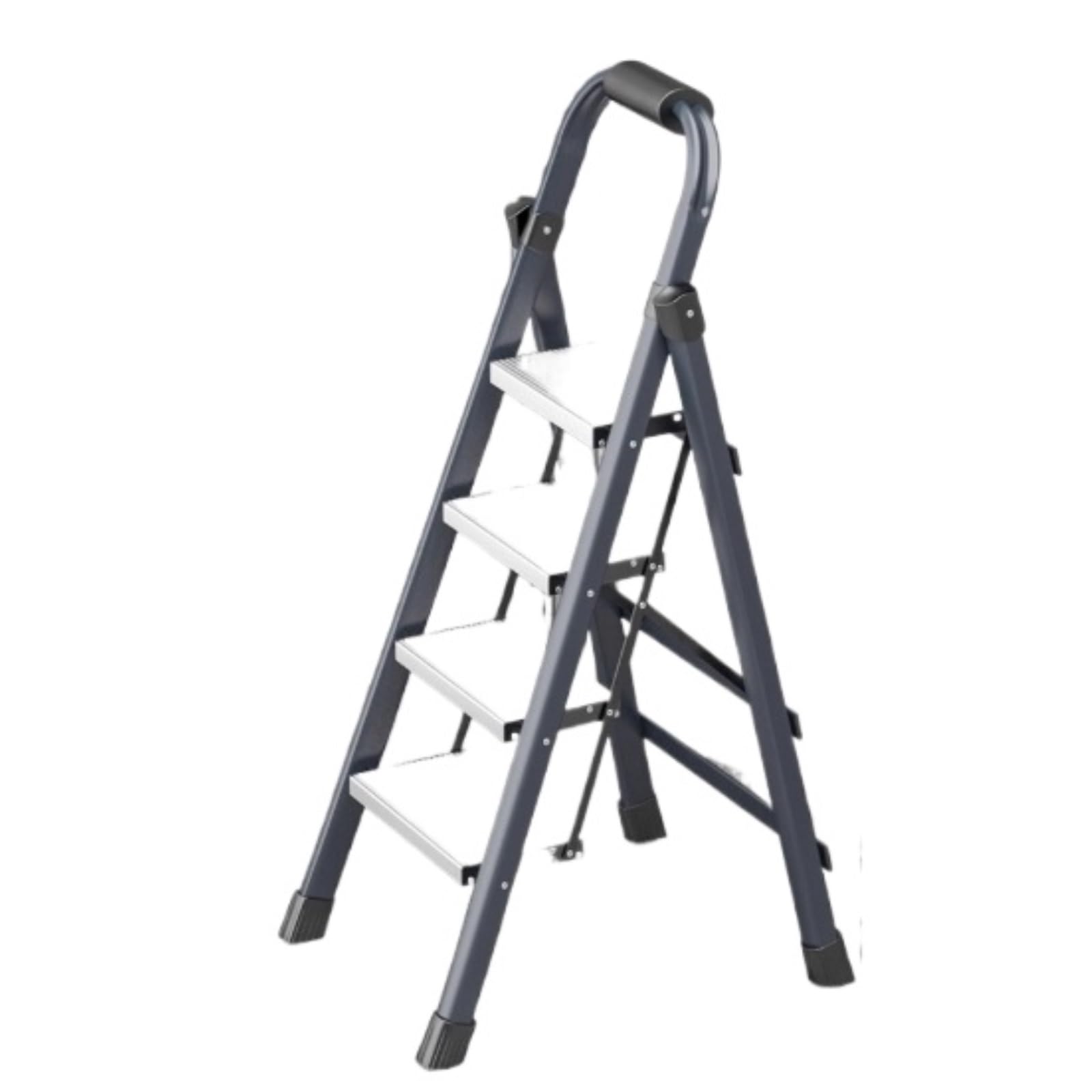 Attic Staircase Folding Ladder Step Stool with Wide Anti-Slip Pedal Lightweight Step Ladders Load 330 pounds, for Home, Kitchen