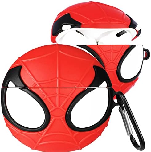 WowChic for AirPods Pro 2019/Pro 2 Case 2022 Soft Silicone Cute 3D Cartoon Fashion Kawaii Cool Fun Funny Unique Shell for Apple Airpod Air pods Cover Cases for Men Girls Women Boys Teen (Spider)