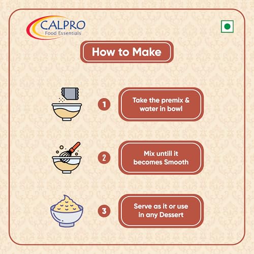 Image of Calpro French Creme Patissiere,350G-Eggless Primum Custard In Second & Bake Stable ! Melt-In-Mouth -100% Vegetarian: Mix Powder 250G