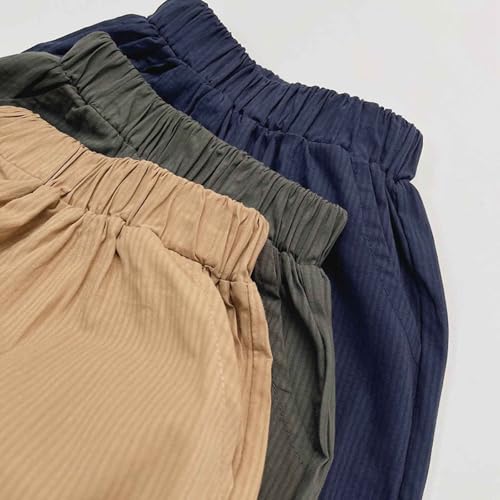 Toddler Boys Girls Classic Color Block Trousers Kids Cotton Linen Ankle Pants Loose Long Bloomers 1-7 Years3