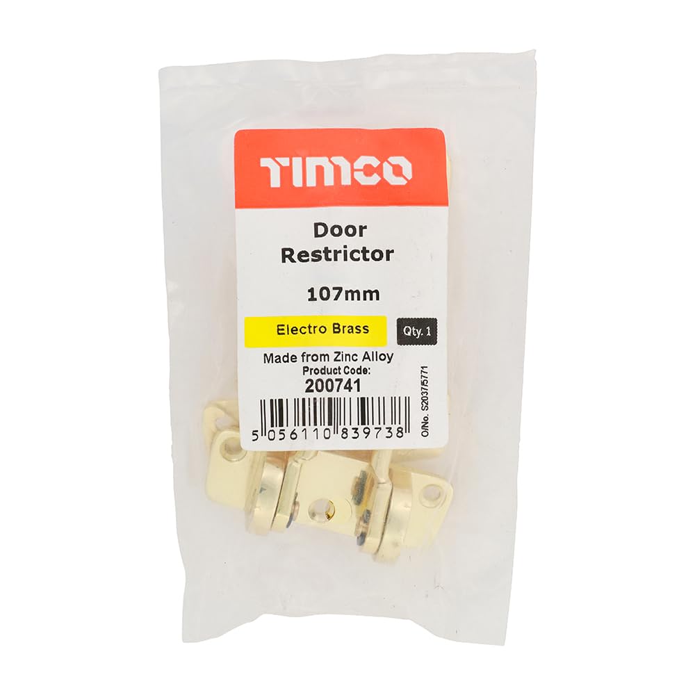 Entrebâilleur de porte Timco doré pour aérer votre maison en toute tranquillité