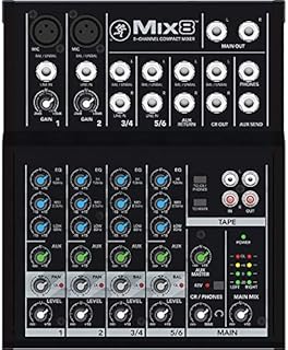 Mackie Mix8 8-Channel Compact Mixer with Studio-Level Audio Quality