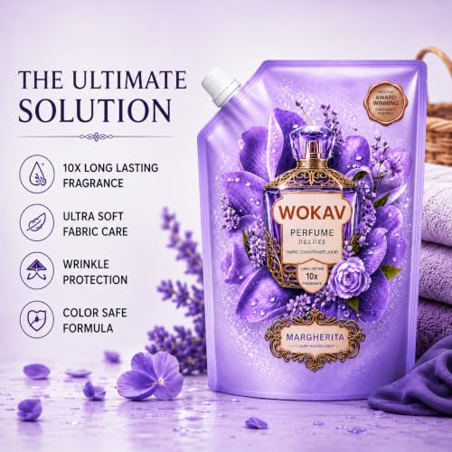 Image of Liquid Fabric Conditioner 1L | After Wash Softener for Machine &Hand Wash | 10x Long Lasting Perfume Fragrance | Anti-Static | Suitable forAll Fabrics | Men & Women (Margherita)