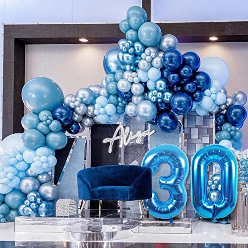 14 Balloon Number, 40 Inch Blue Foil Balloons Giant Jumbo Helium Number 14 Or 41 Balloons For 14Th 41Th Birthday Decorations Anniversary Events Boys Girls Party Decorations (Blue) #TOP5