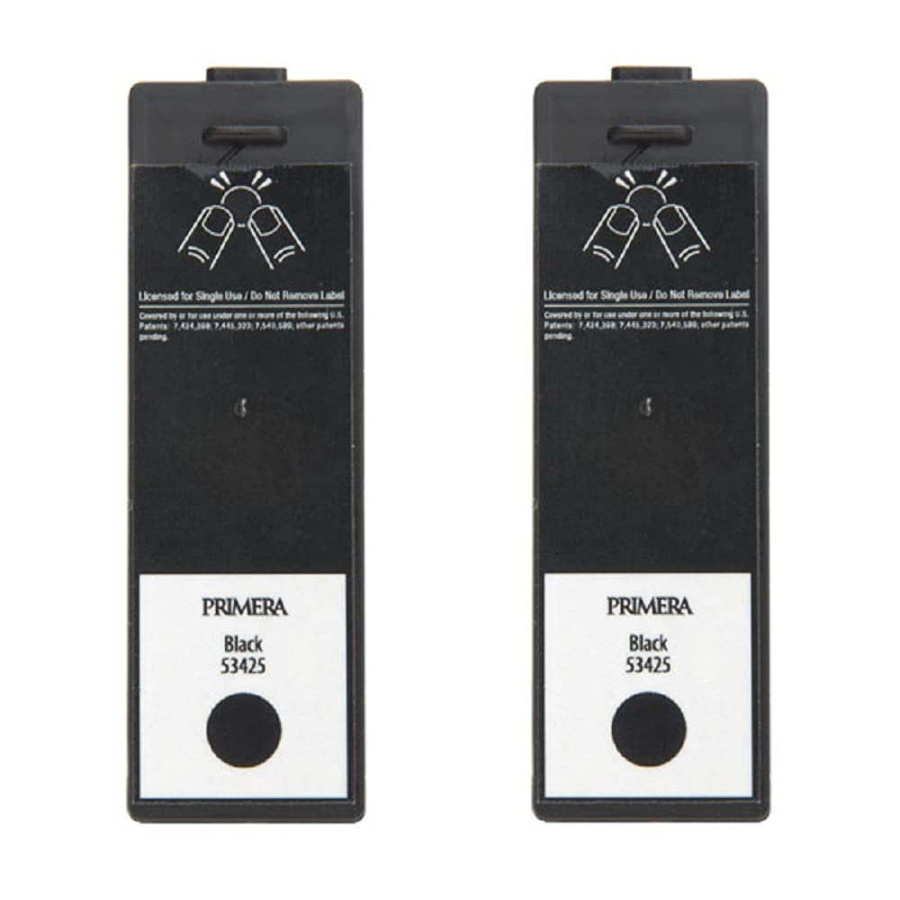 Primera 53425 Dye-Based Black Ink Cartridge 2-Pack for LX900