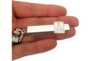 Optician Optometristy Gift for Men, Eye Chart Tie Clip, Cufflinks, Eye doctor Gifts for Him