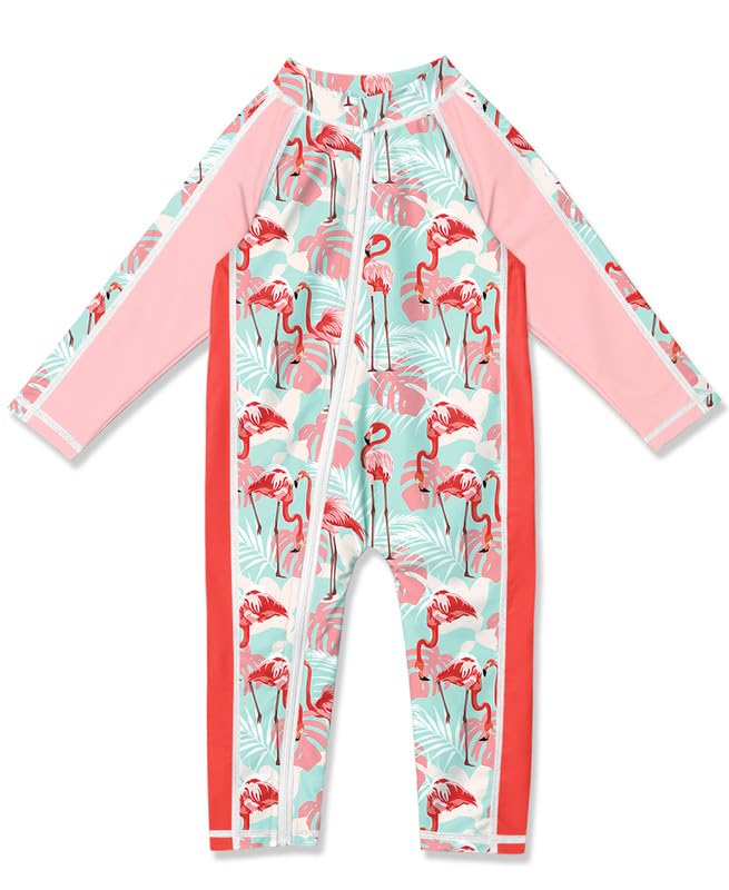 BesserBay Baby Rashguard UPF 50+ kostium kąpielowy z długim rękawem, zamek błyskawiczny, 0-36 miesięcy