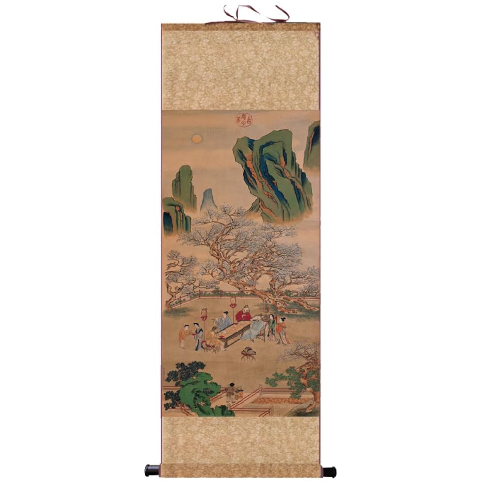 KEXYOAN Silk Painting Office Landscape Flower and Bird Hanging Traditional Chinese