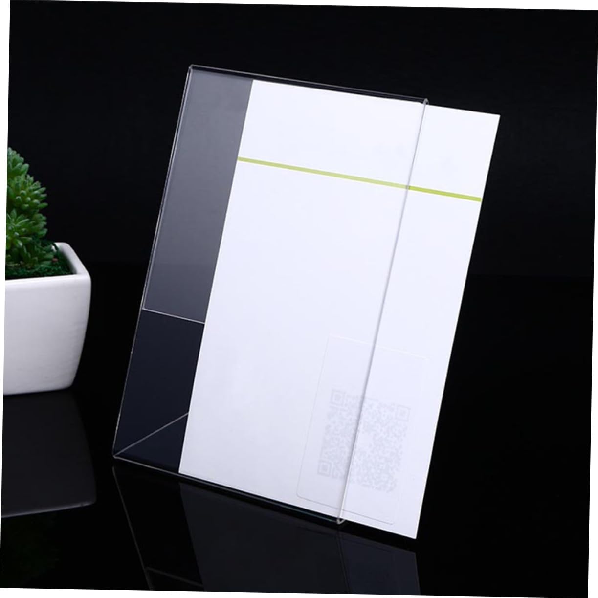 ERINGOGO 12 Pezzi Porta Tavolo Trasparente in Acrilico Shaped Supporto Segnaposto Matrimonio Espositore Numero Tavola per Ristoranti Bar e Base Stabile per Menu e Foto