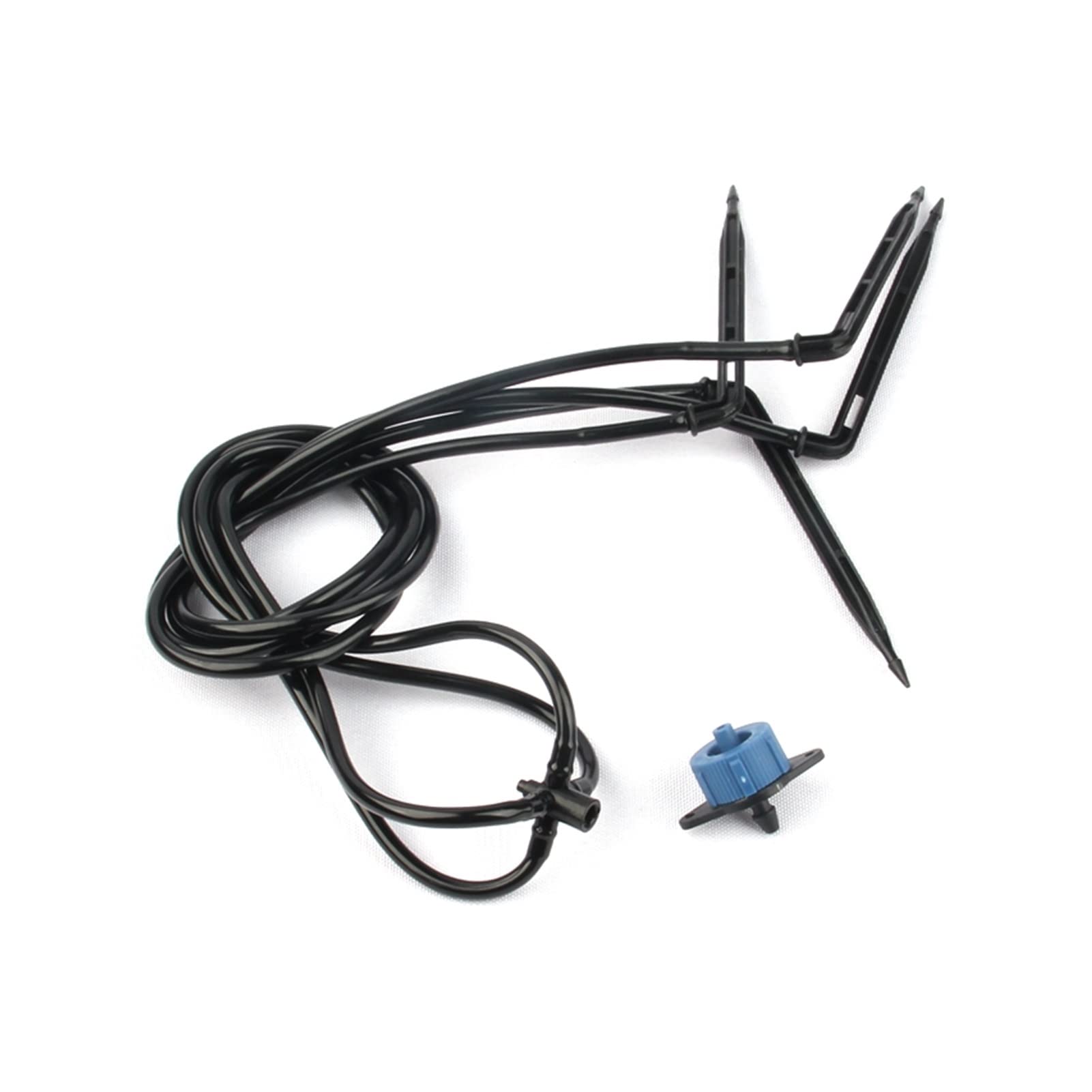 Sistema di irrigazione a pioggia for prato da giardino 25 set di 4 kit di lancio for irrigazione a goccia a testa(Black Straight)