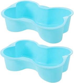 2 piezas Molde de Silicona para Hornear Forma de Hueso Antiadherente y Reutilizable Kit Azul para Bizcochos Chocolates y Pudines para Celebraciones Familiares y Fiestas