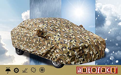 Image of Autofact 100% Waterproof Car Body Cover Compatible with Tata Altroz (2020 to 2022) Including Mirror Pockets (Camouflage Design).