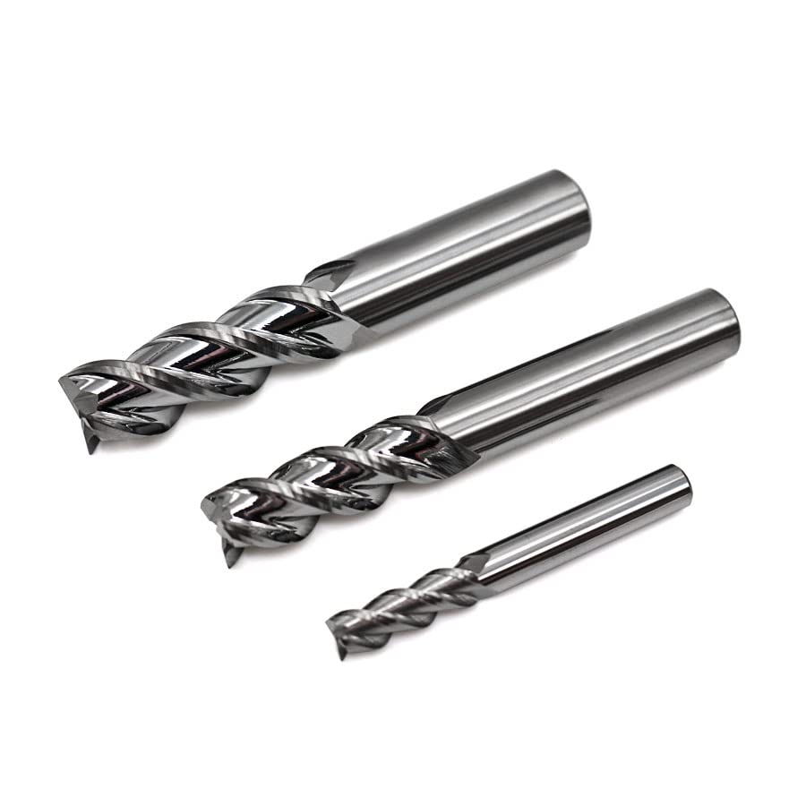 HRC55 Milling Cutter 3 Flute Tungsten Steel Flat End Mills 4mm 8mm 10mm 20mm Carbide End Mill CNC Lathe Tools For Aluminum Parts - (Dimensions: 3F D3.5xD4x50L)