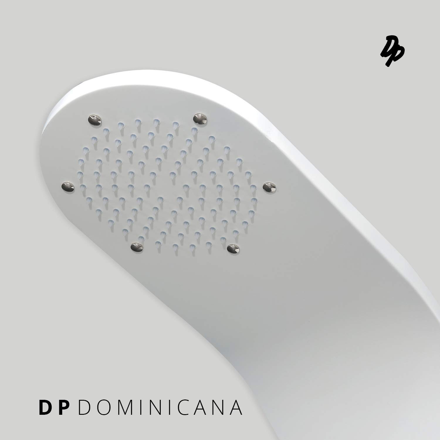 DP Grifería Dominicana- Columna de hidromasaje termostática en aluminio blanco
