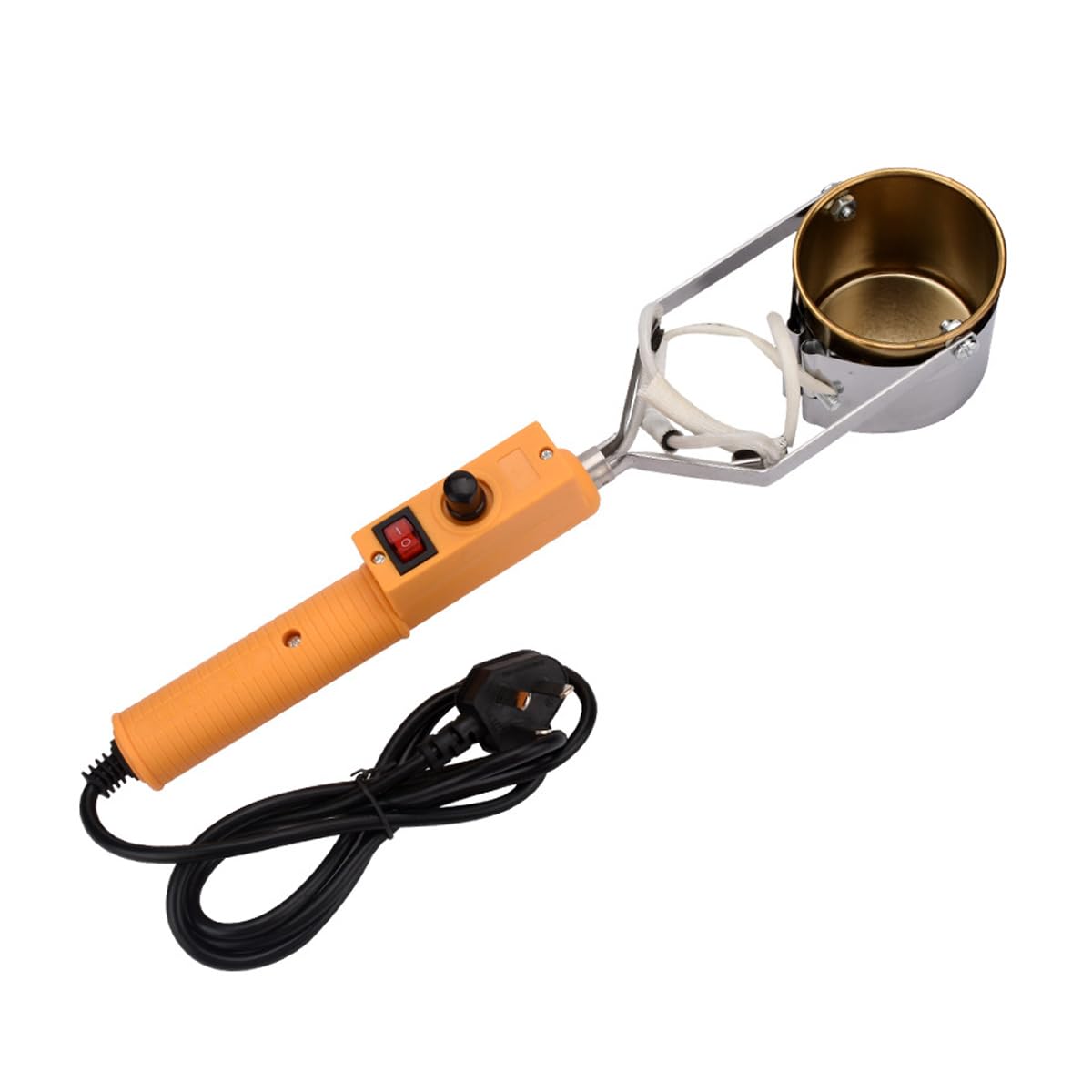 Pentola per fusione del piombo per kit di stampi da pesca - Temperatura regolabile a 450℃, crogioli da 60mm, capacità 500g, fornace di stagno portatile per pesca fai da te