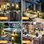 Dusk to Dawn Outdoor Post Lights with Pier Mount Base, 2-Pack Modern Lamp Post Light Fixture Waterproof Pole Lights Outdoor Column Lights Exterior Post Lantern with Clear Glass for Garden Patio