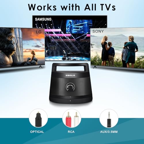 Image of SIMOLIO Wireless TV Speakers for Hard of Hearing, TV Sound Amplifier