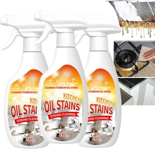 Kitchen Grease Cleaning Spray, Powerful Kitchen Degreasing Foam Cleaner, Suitable for Appliances, Countertops, and Range Hoods
