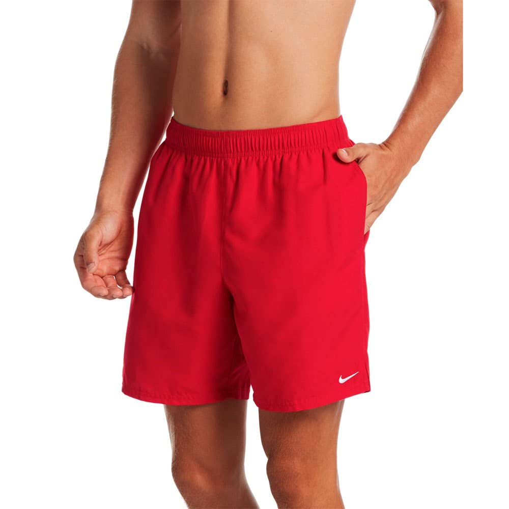 red nike swim trunks