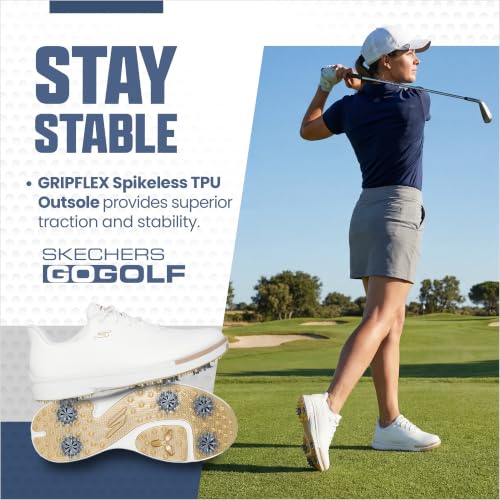 Image of Skechers Women's Jasmine Waterproof Golf Shoe | Golf, Waterproof, ECO FLIGHT Cushioning, GRIPFLEX Outsole, Light Weight, Replaceable Softspikes