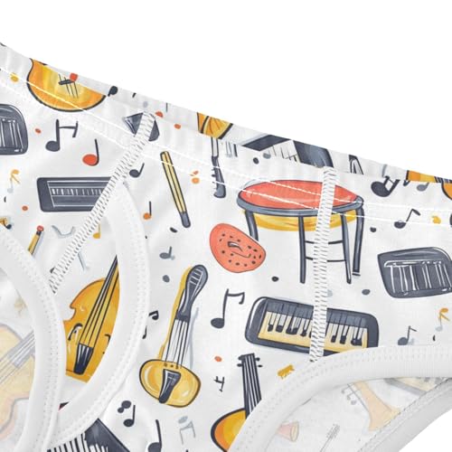 Pigsaly Boys' Underwear Musical Instruments Music Boys Briefs Cartoon Guitar Violin Toddler Underwear 3T Multicolor4