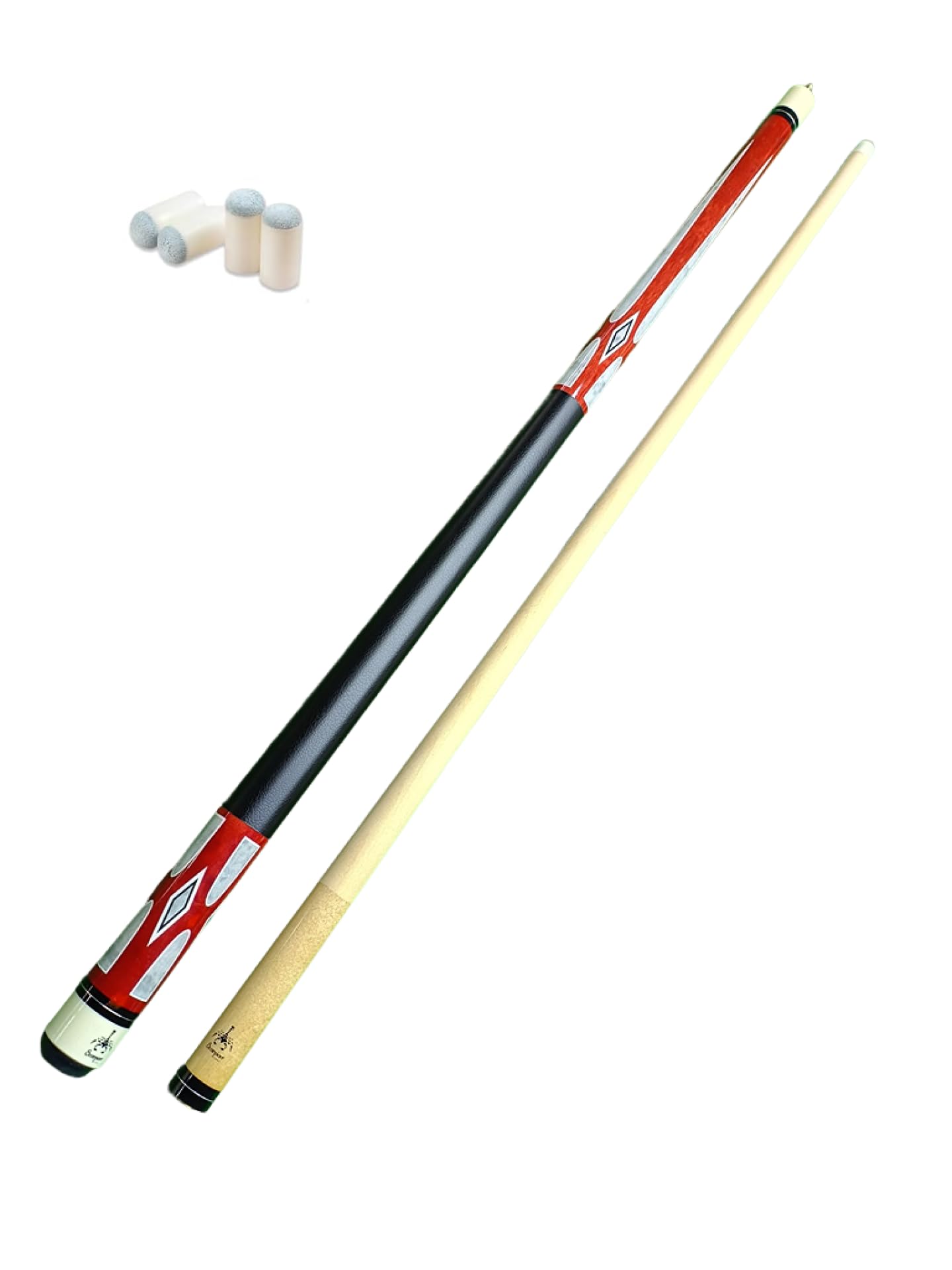 JBB Billiards Half Pool Cue Stick, Centre Piece Brass Joint, American Style,12mm with 4 Pcs Free Slip on cue Tips - 1 Pc (Red & Black) (B09SD7FRHY) Amazon Price History, Amazon Price Tracker