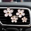 Daisy Air Vent Clips, 4 Pcs Cute Flower Car Air Conditioning Outlet Clip Car Air Freshener Clip Charm Auto Inter Decor Accessories for Women (White) #1