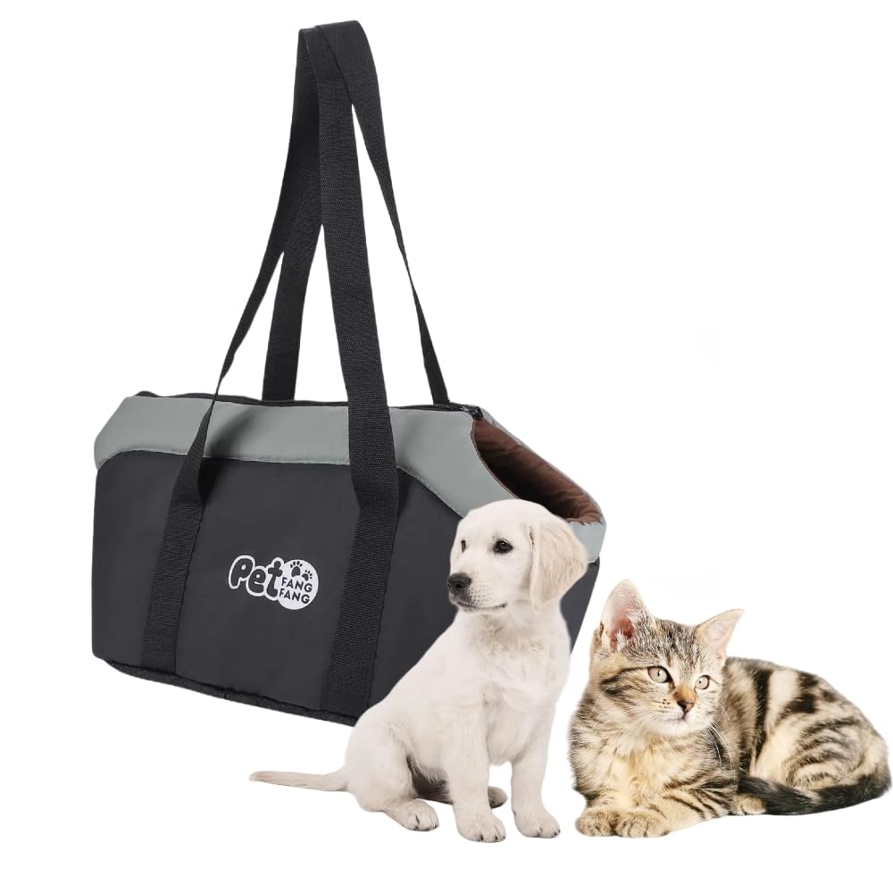 Sac Transport Chien Chat Grande Capacité Sac à Main pour Animaux De Compagnie Doux Sac de Voyage Hiver Chaud Sacoche À Bandoulière Portable Panier pour Petits Chiens Chats Chiot Chaton
