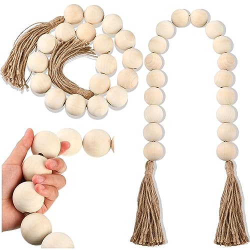 2 Pcs Large Wood Bead Garland with 1.57