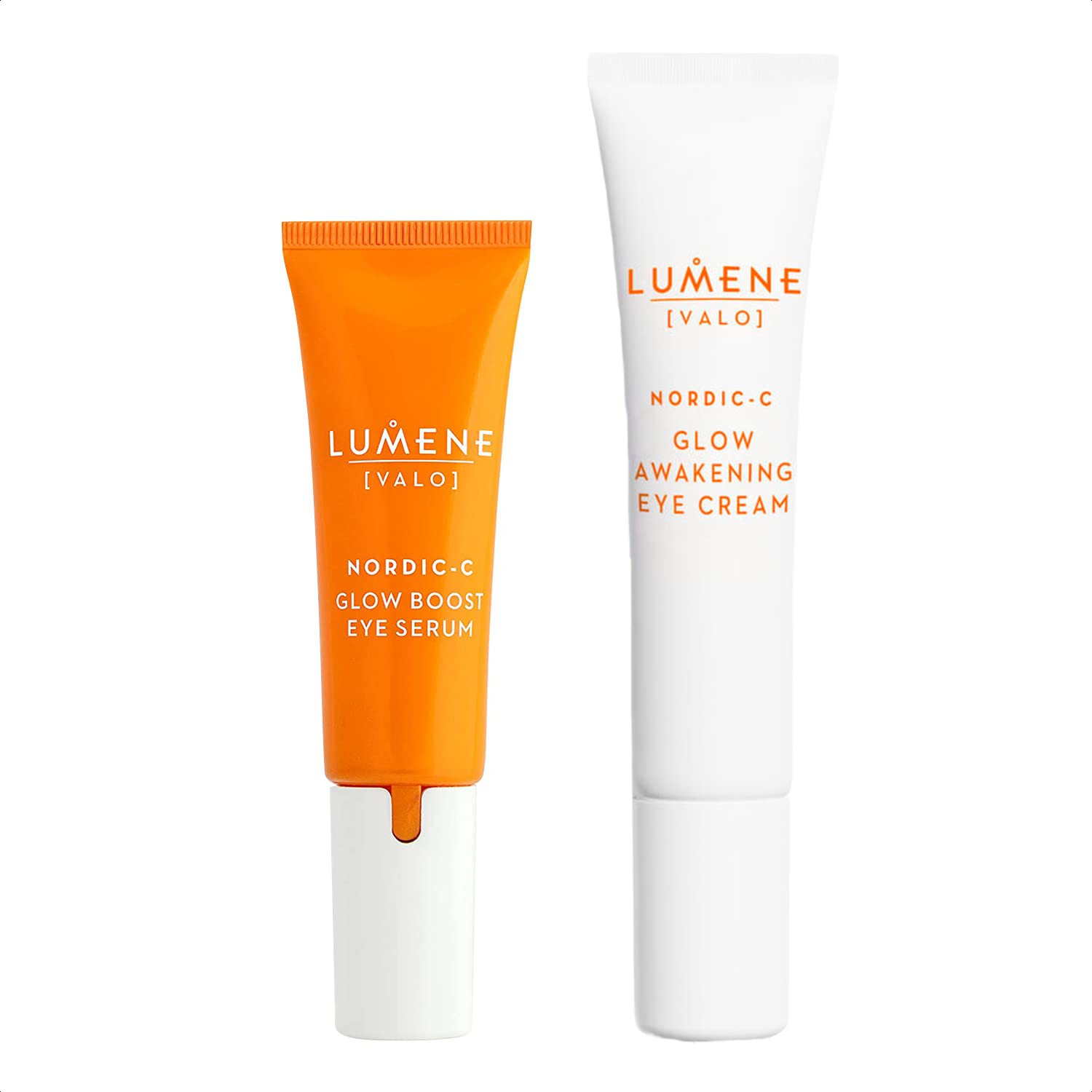 LumeneBright Under Eyes Bundle - Glow Boost Eye Serum & Glow Awakening Eye Cream - Brightening Eye Cream and Eye Serum with Vitamin C for Dark Circles, Dullness, & Puffiness (2-Piece Set)