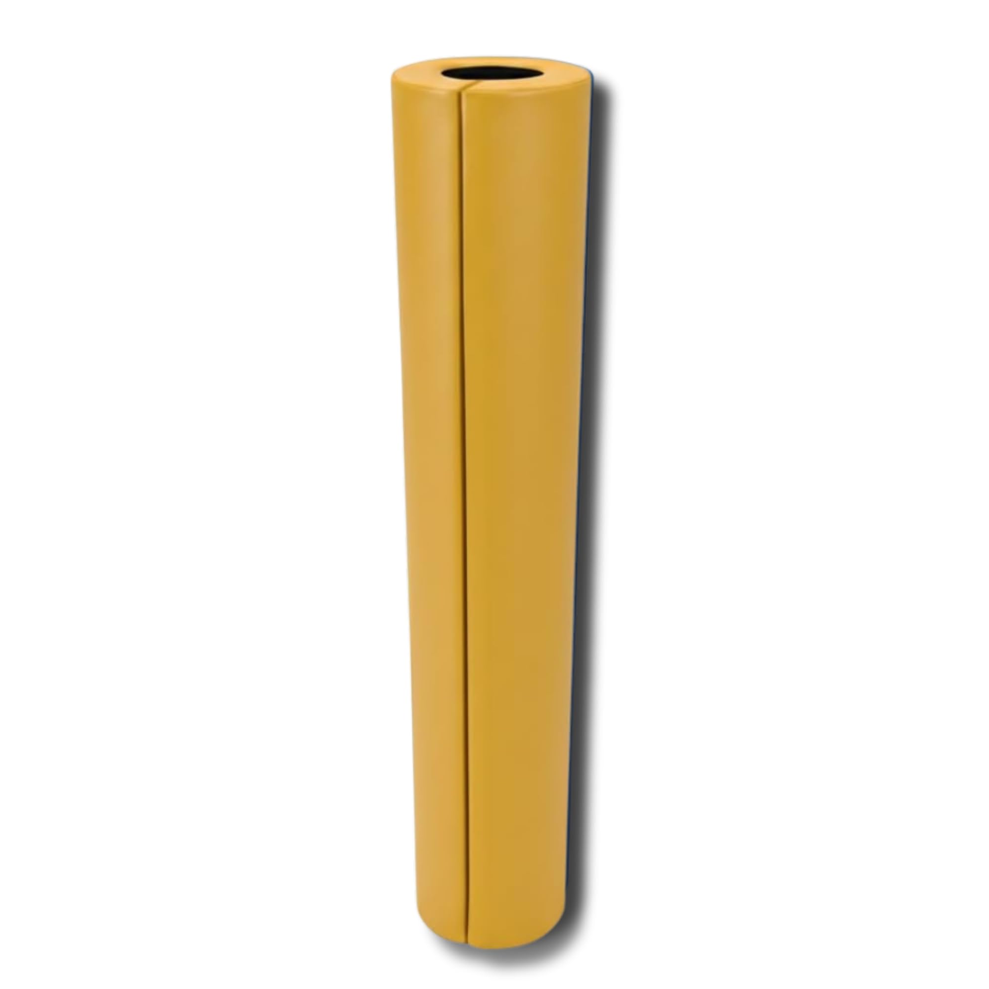 Safety-Pads - Yellow Round Foam Pole Pad - 18 x 5 x 120cm - Football, Rugby & Basketball - Impact Protection - Garage, Car Park & Playground