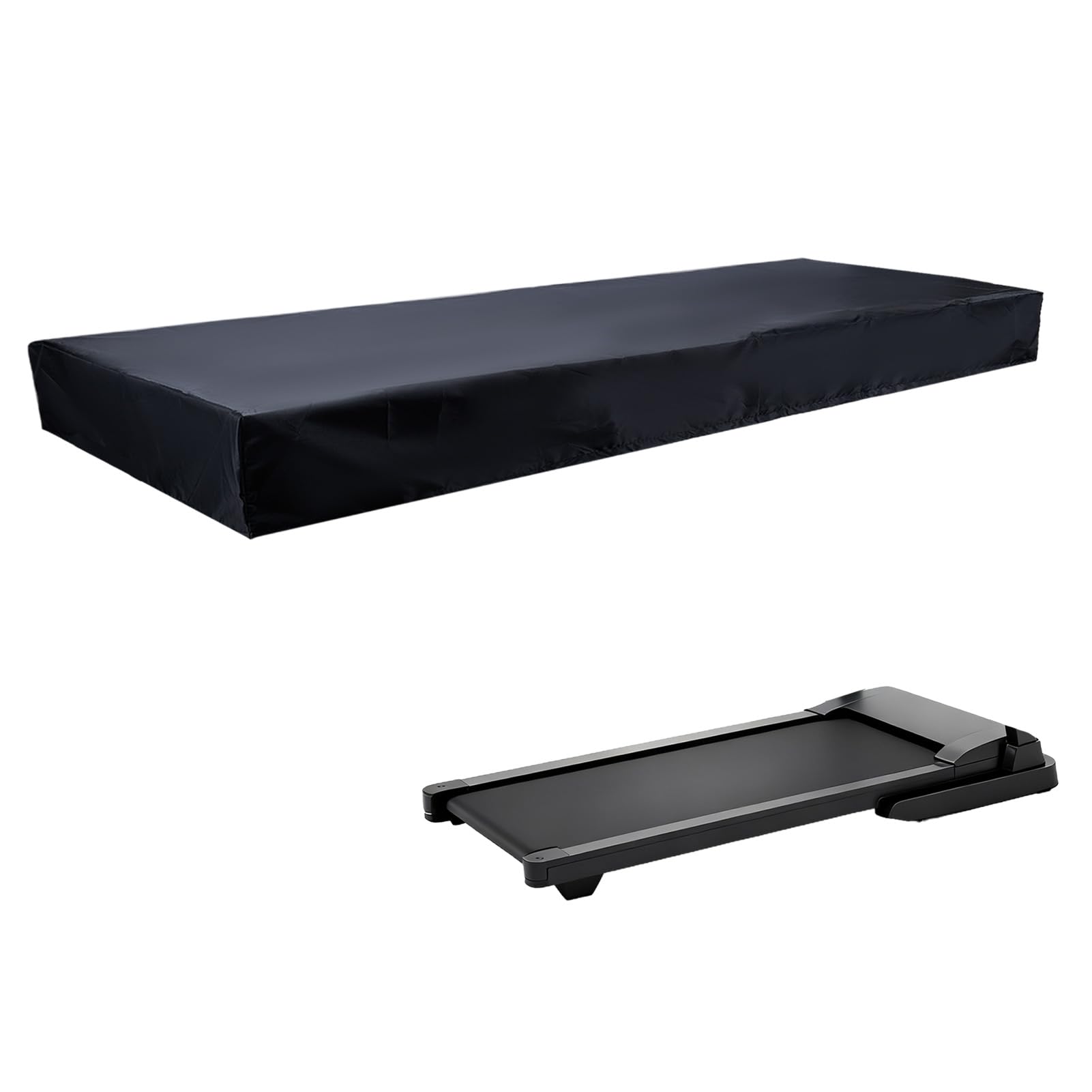 letsinstyle Black Walking Pad Treadmill Cover, 49 x 23 x 4.5 Inch Under Desk Treadmill Covers, 420D Oxford Cloth Waterproof Walking Pad Cover for Office Home