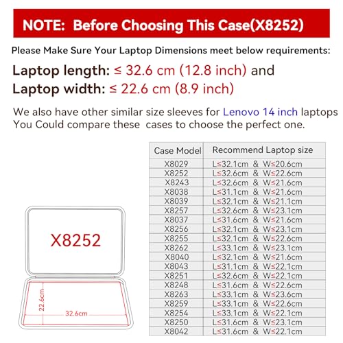 Image of Smatree Hard EVA Protective Sleeve Compatible for 14 inch Lenovo Yoga Slim 7 Gen 8, 14 inch Yoga Pro 7i,for 14inch Acer Chromebook Vero 514 /Spin 514 Case (X8252)