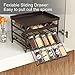 TQVAI Upgrade Version Stackable 30 Jars 3-Tier Spice Rack Organizer with Pull Out Drawers and Labels - Fit for Countertop, Cabinet, Pantry - Frosted Brown