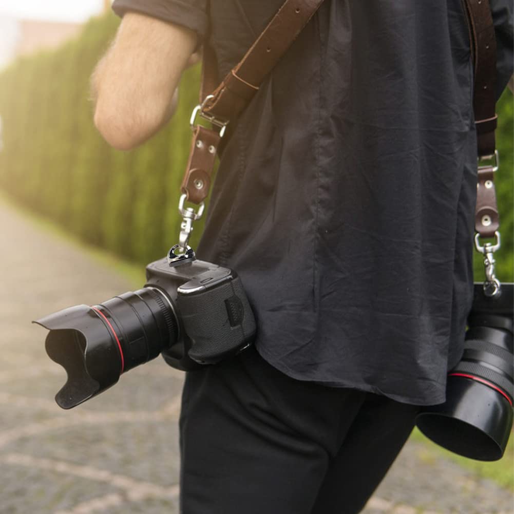 Viti Adattatore 1/4" Per Cinghia Fotocamera - 5 Pezzi In Acciaio Inox Con Anello A D - Per Treppiedi, Selfie Stick E Accessori - Foto 8