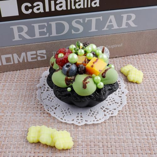 Image of Light Green Pearl Sprinkles for Cake Decorating, 4 Sizes Sugar 130g /4.6oz, Cupcake, Ice Cream, Donuts, Macaron Toppings Supplies (2mm, 4mm, 7mm, 1cm)