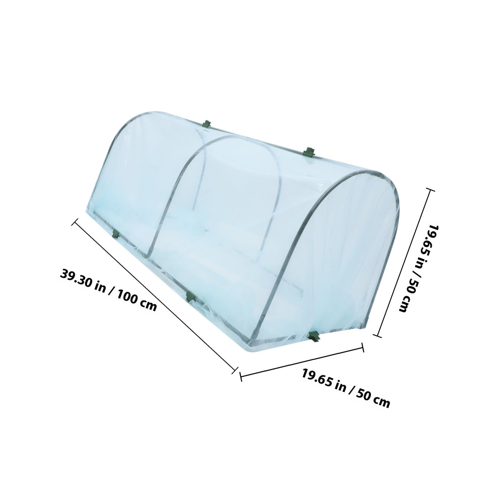 SOIMISS Cubierta de Invernadero Soporte de Hierro, Película Protectora de Invernadero, para Plantas y Verduras, Jardín Exterior, Conserva el Calor, Resistente al Viento Frío