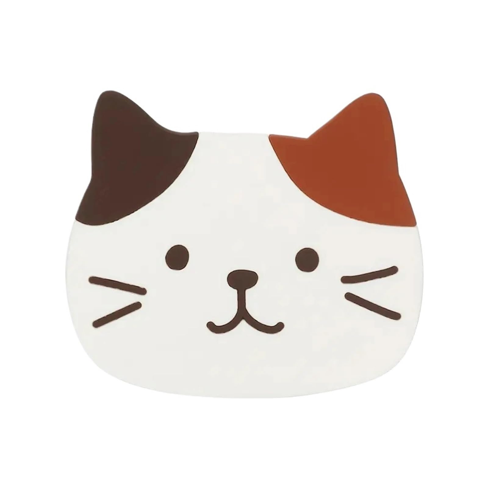 10Pcs Cartoon Cat Themed Drink Coasters Reusable Silicone Heat Proof Non Slip Placemats for Cap(Color3)