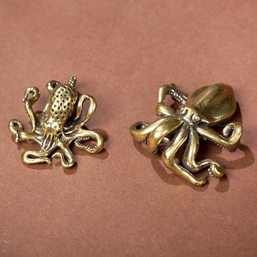 Set 3 Figuras Decorativas de Pulpos en Metal miniatura 5