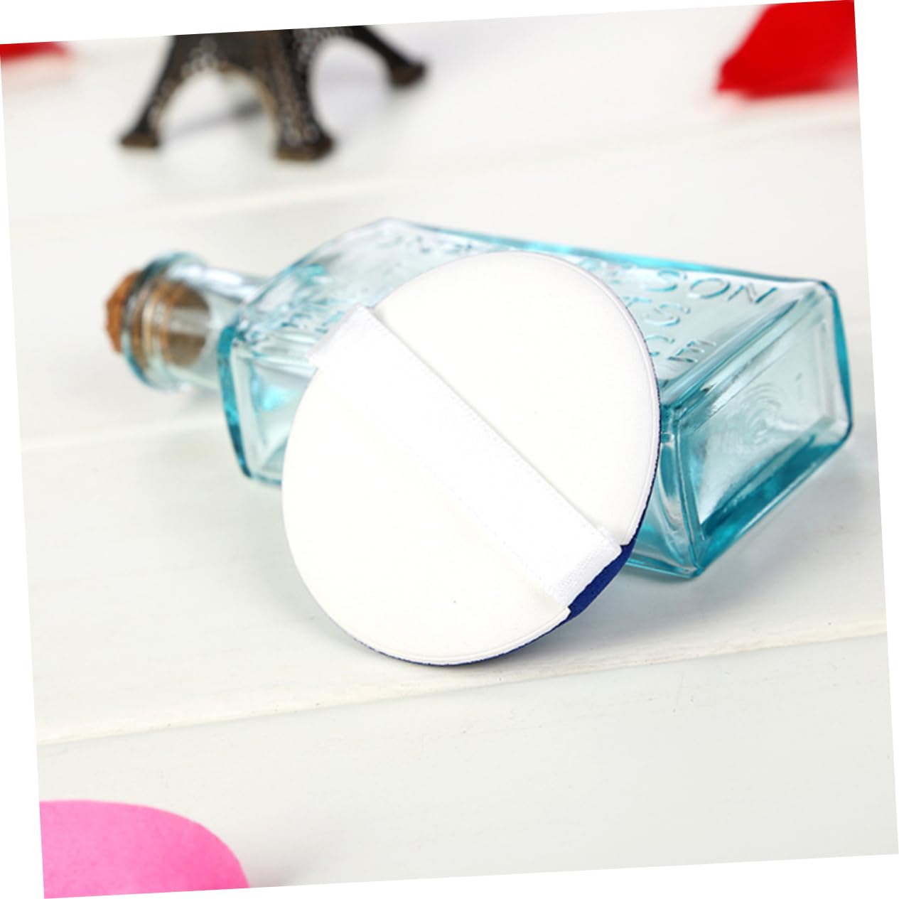 Healeved Makeup Facial Powder Puff Blue Round Applicator for Foundation Blush and Setting Powder Durable Non Material Easy to Wash Comfortable Texture for All Skin Types