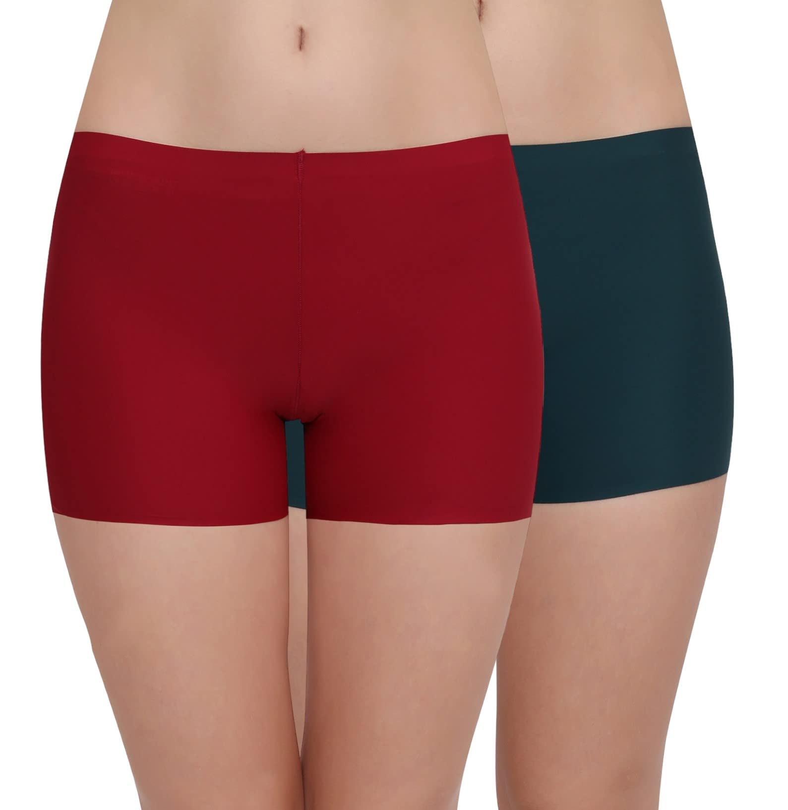 Women's Ice Silk Seamless Boyshort Panty, Free Size (Pack of 2)