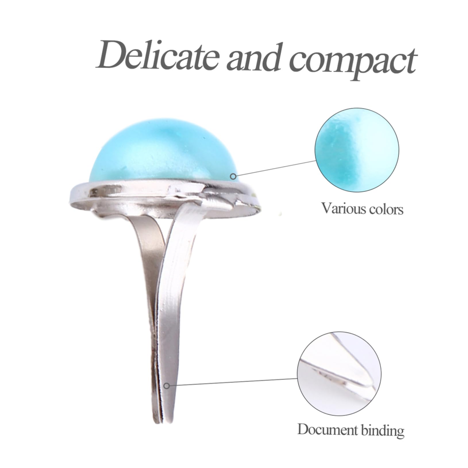 HOODANCOS Alloy Decorative Nails Round Paper Fasteners Easy Apply/Remove Craft Brads Set Random Color