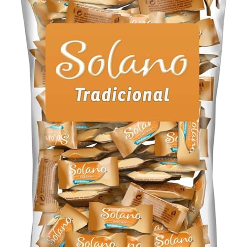 Solano Caramelo Cremoso Sabor Suave y sin azúcar, Chuches Halloween, Golosinas Halloween (1kg)