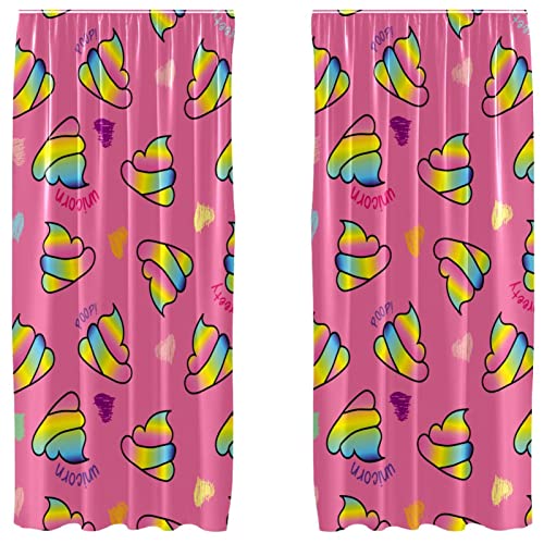 Lot de 2 rideaux occultants en microfibre - Motif Winnie l'ourson - 140 x 213 cm