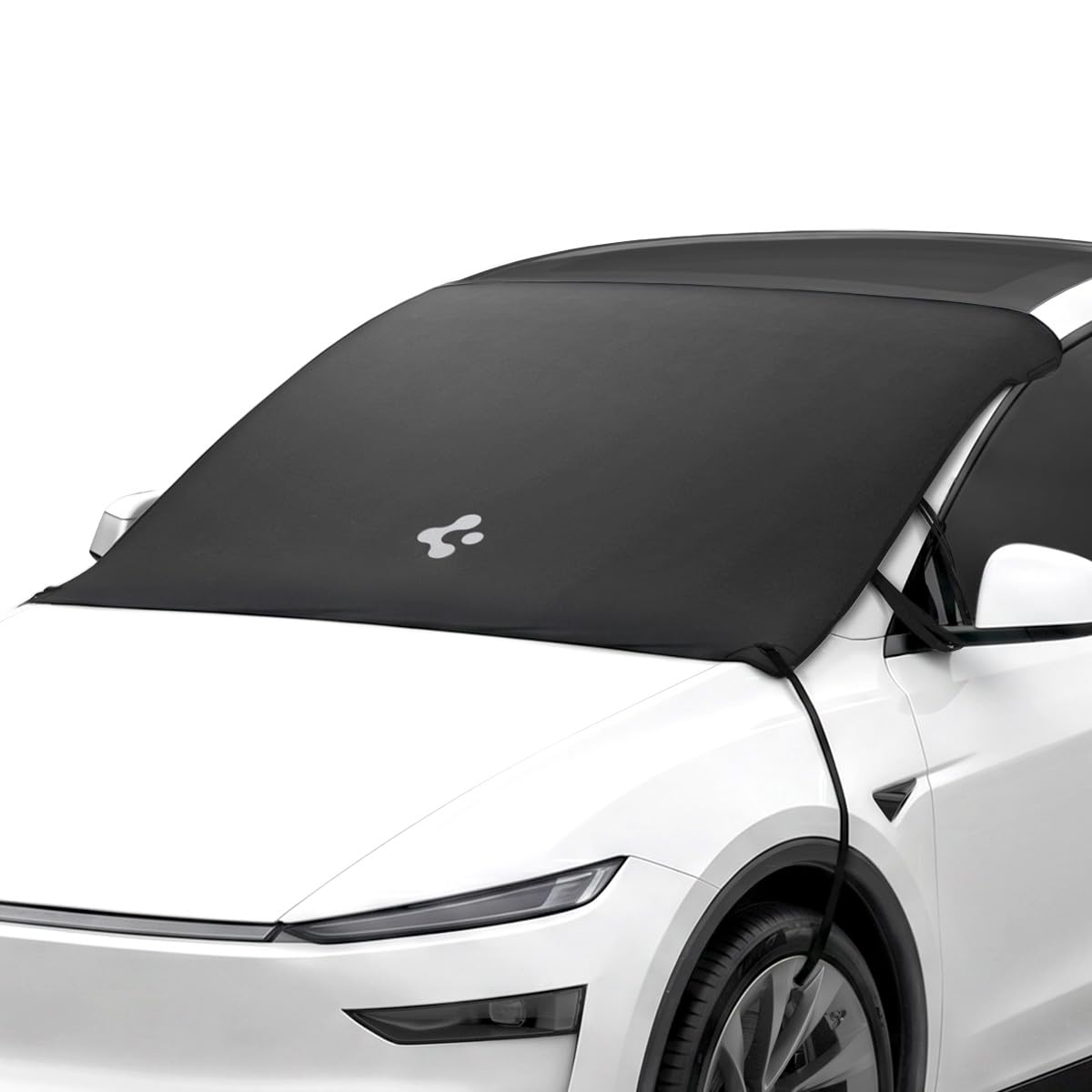 Spigen Copriparabrezza Magnetico per Auto, Protezione Neve, Ghiaccio e Polvere, Protezione Solare UV, Copertura Parabrezza Anteriore Compatibile con la Maggior Parte delle Auto & Tesla Model Y Juniper
