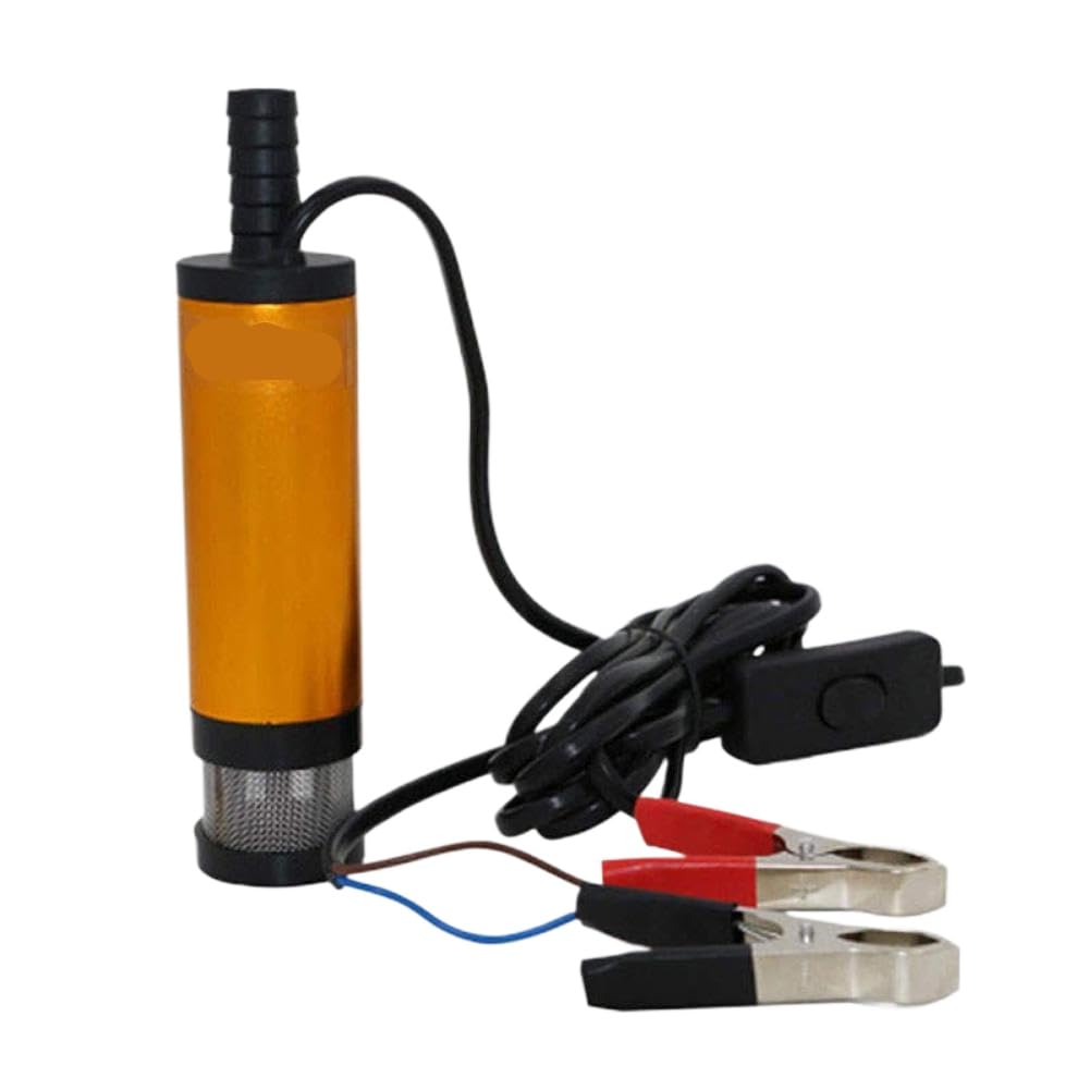 Roqxuzezt 24V Submersible Pump 12V Dc 12L Min Aluminum Shell Compatible With Fuel Oil Water Transfer(24V)